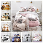 Exclusive Cat Series 3d Digital Printed Quilt Cover Three-piece Set — cat — Size 200x230cm — Detail View