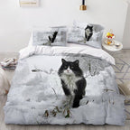 Exclusive Cat Series 3d Digital Printed Quilt Cover Three-piece Set — cat — Size 200x230cm — Alternate View 8