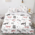 Exclusive Cat Series 3d Digital Printed Quilt Cover Three-piece Set — cat — Size 200x230cm — Front View