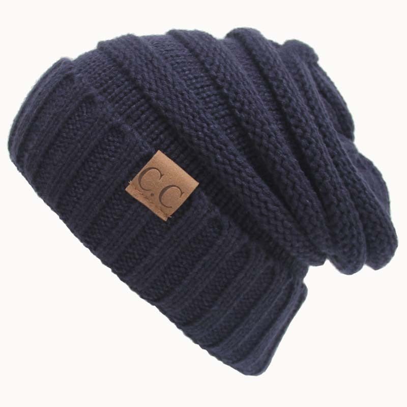 Exclusive CC Beanies Winter Hats — Light Blue — Top View