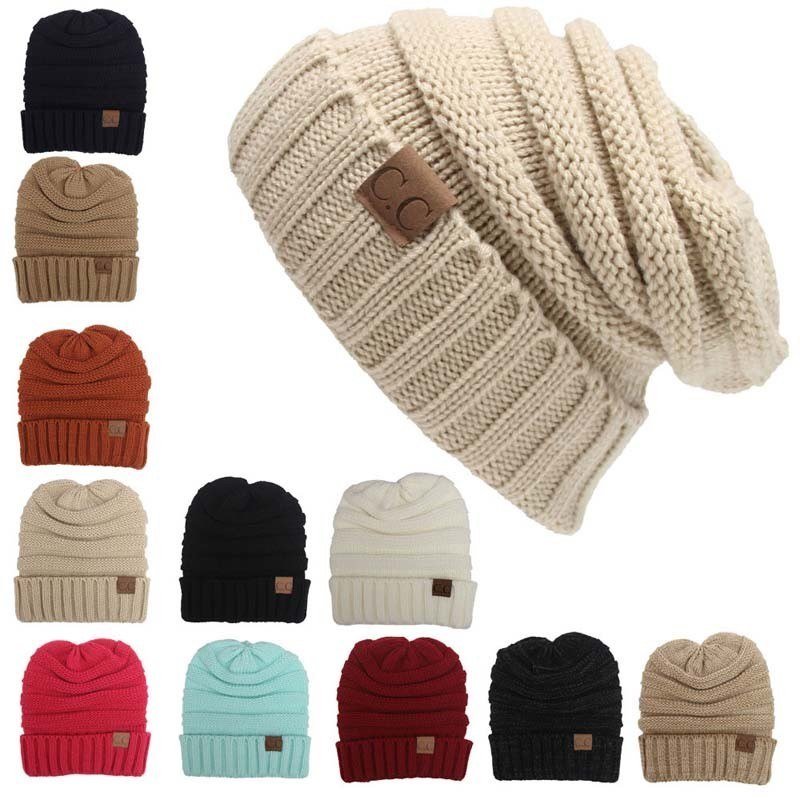 Exclusive CC Beanies Winter Hats — Light Blue — Front View