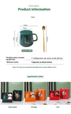 Exclusive Ceramic Cup Gift Box | Elegant & Practical Gift Set — Towel Bear Dark Green Suit — Size 375ml — Alternate View 37