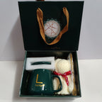 Exclusive Ceramic Cup Gift Box | Elegant & Practical Gift Set — Towel Bear Dark Green Suit — Size 375ml — Detail View