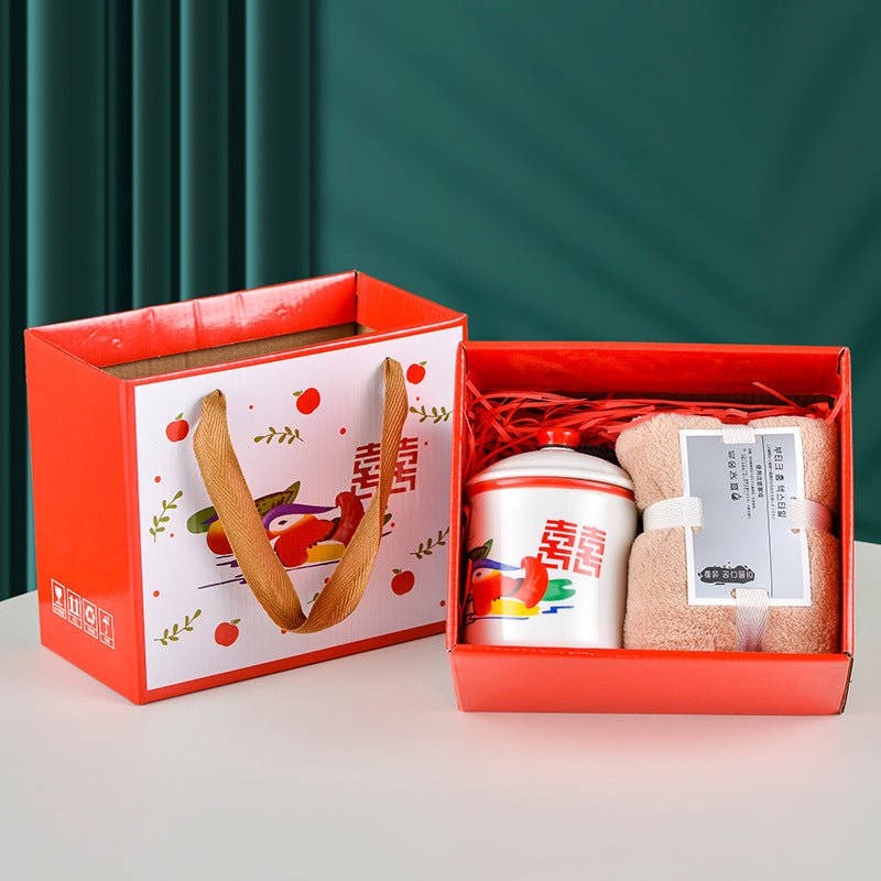 Exclusive Ceramic Cup Gift Box | Elegant & Practical Gift Set — Towel Bear Dark Green Suit — Size 375ml — Alternate View 27
