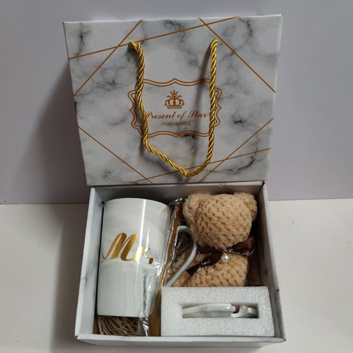 Exclusive Ceramic Cup Gift Box | Elegant & Practical Gift Set — Towel Bear Dark Green Suit — Size 375ml — Alternate View 28