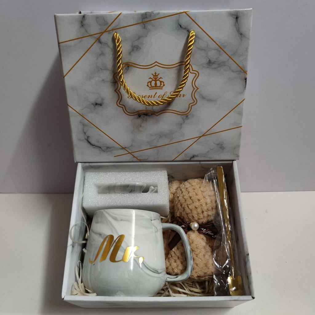 Exclusive Ceramic Cup Gift Box | Elegant & Practical Gift Set — Towel Bear Dark Green Suit — Size 375ml — Alternate View 32