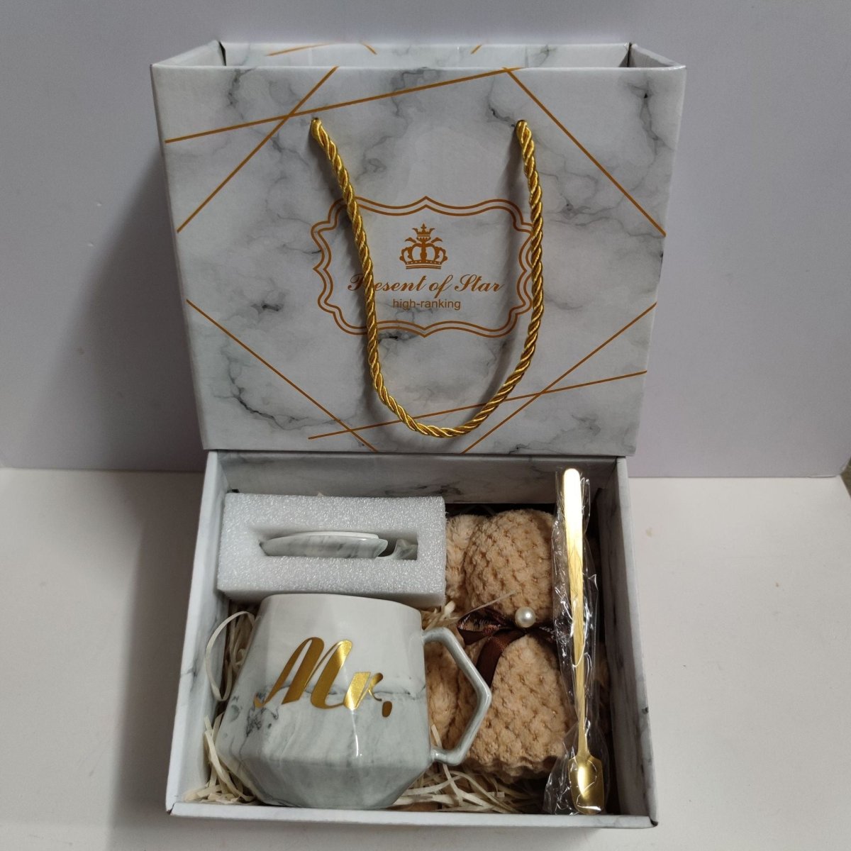 Exclusive Ceramic Cup Gift Box | Elegant & Practical Gift Set — Towel Bear Dark Green Suit — Size 375ml — Alternate View 30