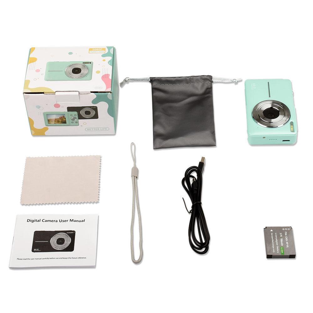 Exclusive Children's HD Digital Camera | 1080P Mini Kids Camera Toy — Black — Top View