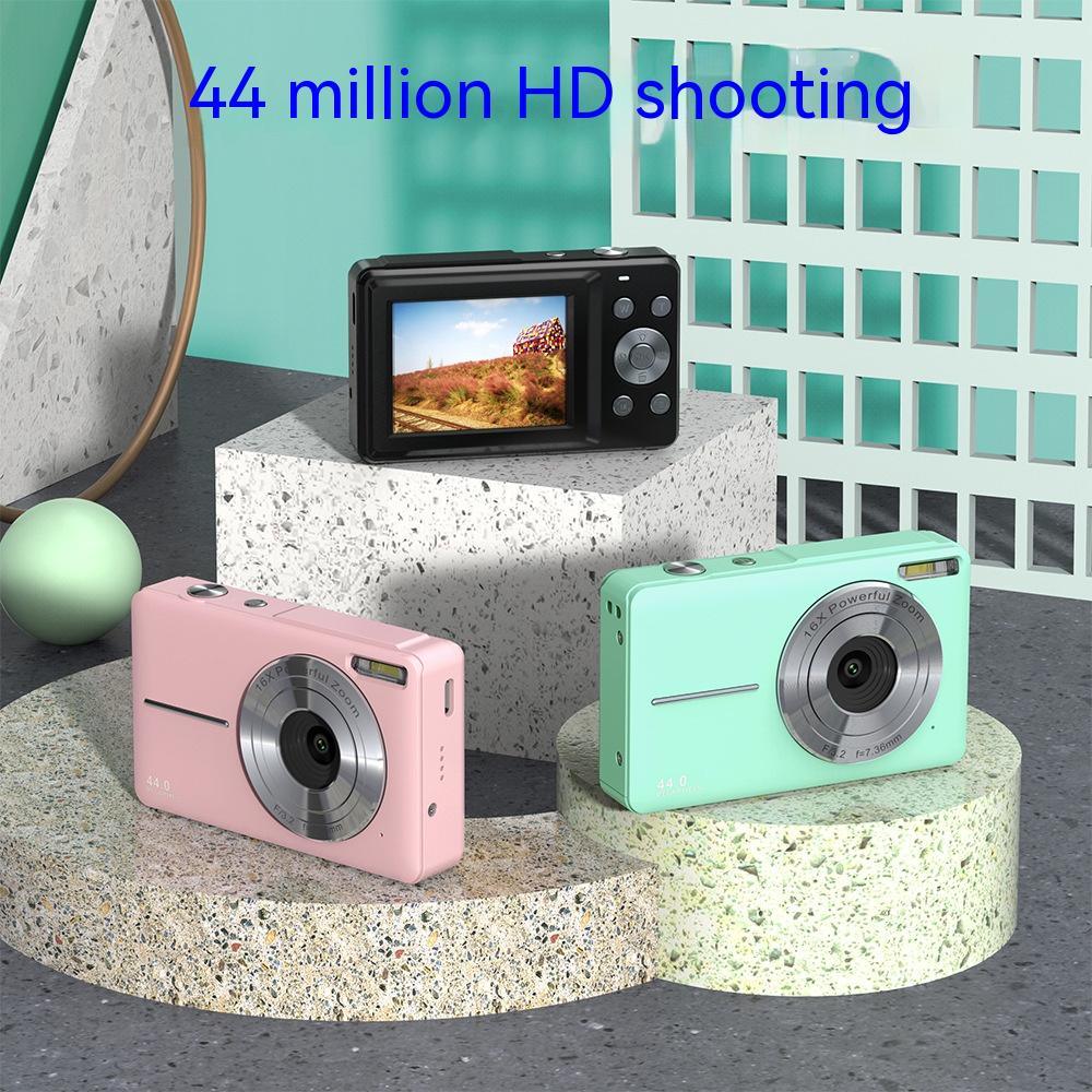 Exclusive Children's HD Digital Camera | 1080P Mini Kids Camera Toy — Black — Front View