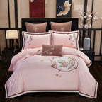 Exclusive Chinese national style bedding — Green — Size 220x240cm — Side View