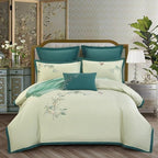 Exclusive Chinese national style bedding — Green — Size 220x240cm — Detail View