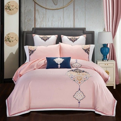 Exclusive Chinese national style bedding — Green — Size 220x240cm — Top View