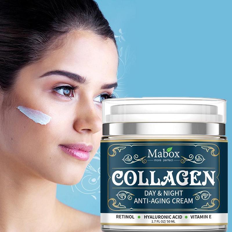 Exclusive Collagen  Moisturizing Facial Cream Skin Care Products — Blue — Size 50g — Front View
