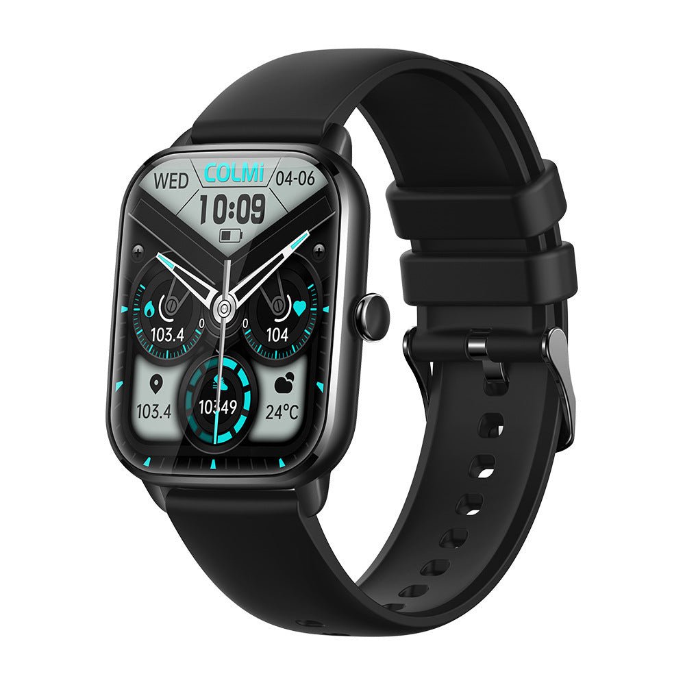 Exclusive COLMI C61 Smart Watch Sports Heart Rate Meter — Black — Back View