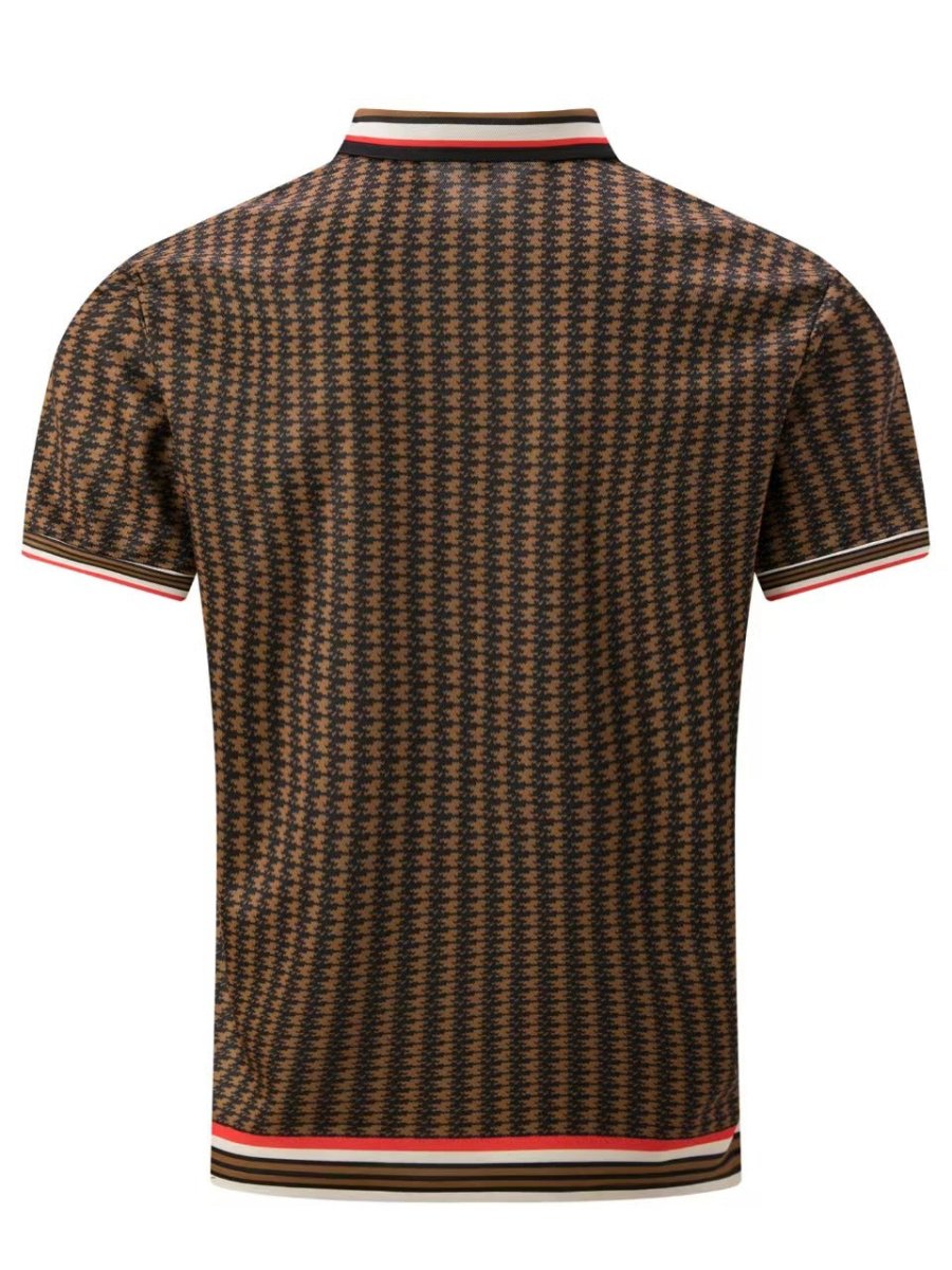 Exclusive Color Block Button Short Sleeve T-shirt Top — Yellow — Size S — Alternate View 9