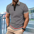 Exclusive Color Block Button Short Sleeve T-shirt Top — Yellow — Size S — Front View