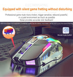Exclusive Color Wireless Gaming RGB Rechargeable Mute Button Mouse — Grey — Alternate View 8