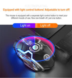 Exclusive Color Wireless Gaming RGB Rechargeable Mute Button Mouse — Grey — Alternate View 13