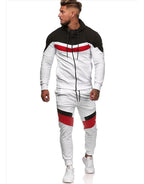 Exclusive Colorblock Hoodie Sportswear — Red — Size 3XL — Alternate View 9