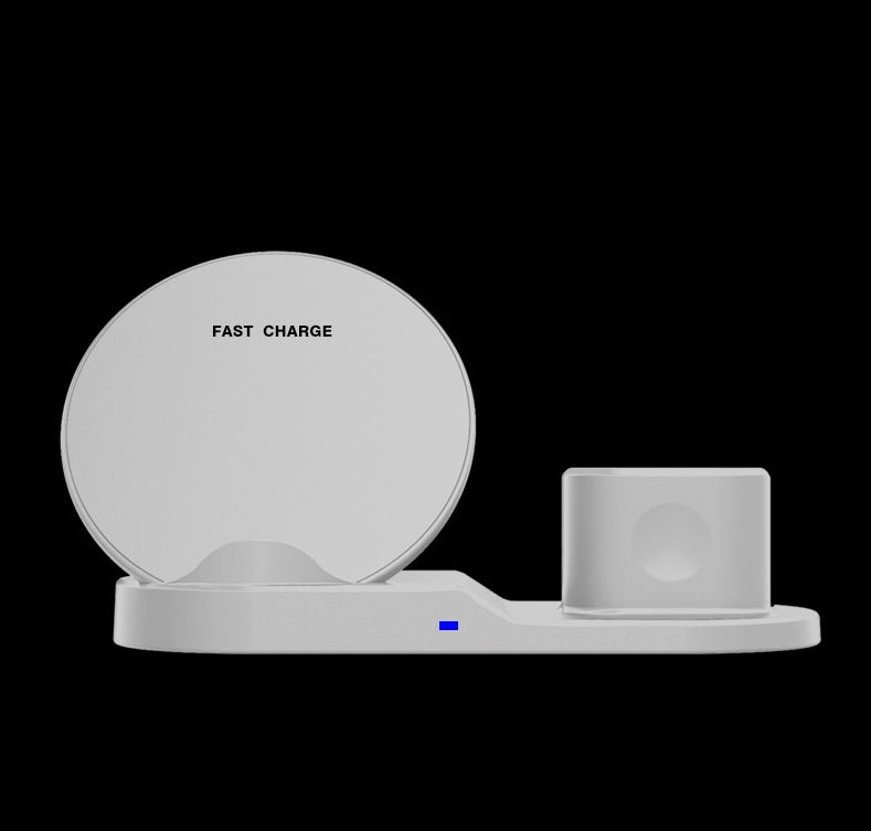 Exclusive 3-in-1 Wireless Charger — White+AU Plug — Size 1pcs — Top View