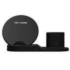 Exclusive 3-in-1 Wireless Charger — White+AU Plug — Size 1pcs — Detail View