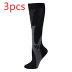 Exclusive Compression Long Tube Sports Socks | Support & Comfort — Black 3pcs — Size 2XL — Alternate View 8