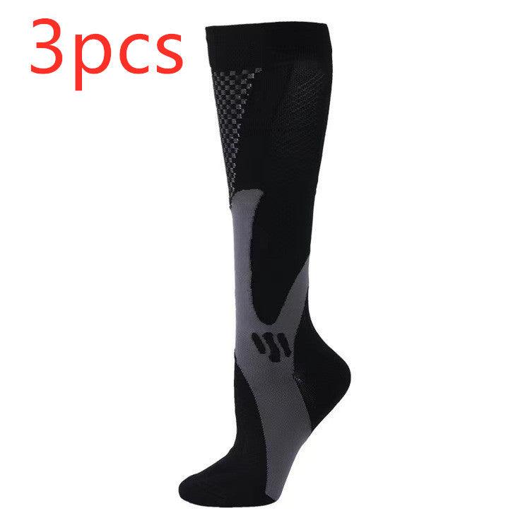 Exclusive Compression Long Tube Sports Socks | Support & Comfort — Black 3pcs — Size 2XL — Alternate View 8