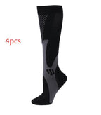 Exclusive Compression Long Tube Sports Socks | Support & Comfort — Black 3pcs — Size 2XL — Alternate View 10