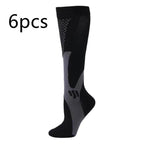 Exclusive Compression Long Tube Sports Socks | Support & Comfort — Black 3pcs — Size 2XL — Alternate View 13