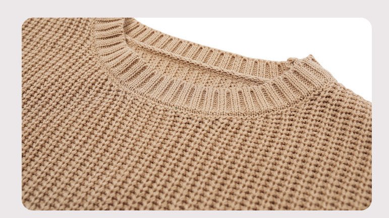 Exclusive Contrast Color Sweater Lantern Sleeve Pullover — Pink — Size S — Alternate View 11