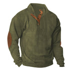 Exclusive Corduroy Casual Stand Collar Sweater — Fruit Green — Size S — Alternate View 13
