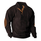 Exclusive Corduroy Casual Stand Collar Sweater — Fruit Green — Size S — Alternate View 12