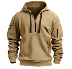 Exclusive Cotton Dropped Shoulder Hooded Sweatshirt — Black — Size 3XL — Alternate View 7