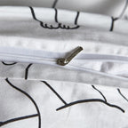 Exclusive Cotton four-piece three-piece bedding — White — Size 1.5m3pc set — Side View