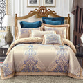 Exclusive Cotton Wedding Bedding — Blue Camel — Size 1.5M — Front View