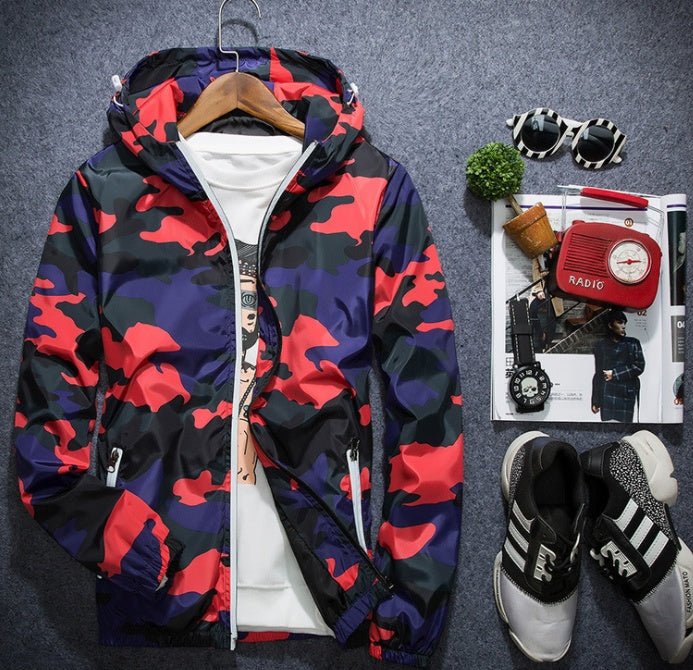 Exclusive Brand Camouflage Jackets — Black — Size 2XL — Front View