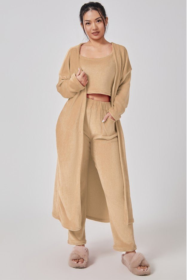 Exclusive 3 Piece Lounge Set — Camel — Size M — Alternate View 11