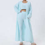 Exclusive 3 Piece Lounge Set — Camel — Size M — Front View