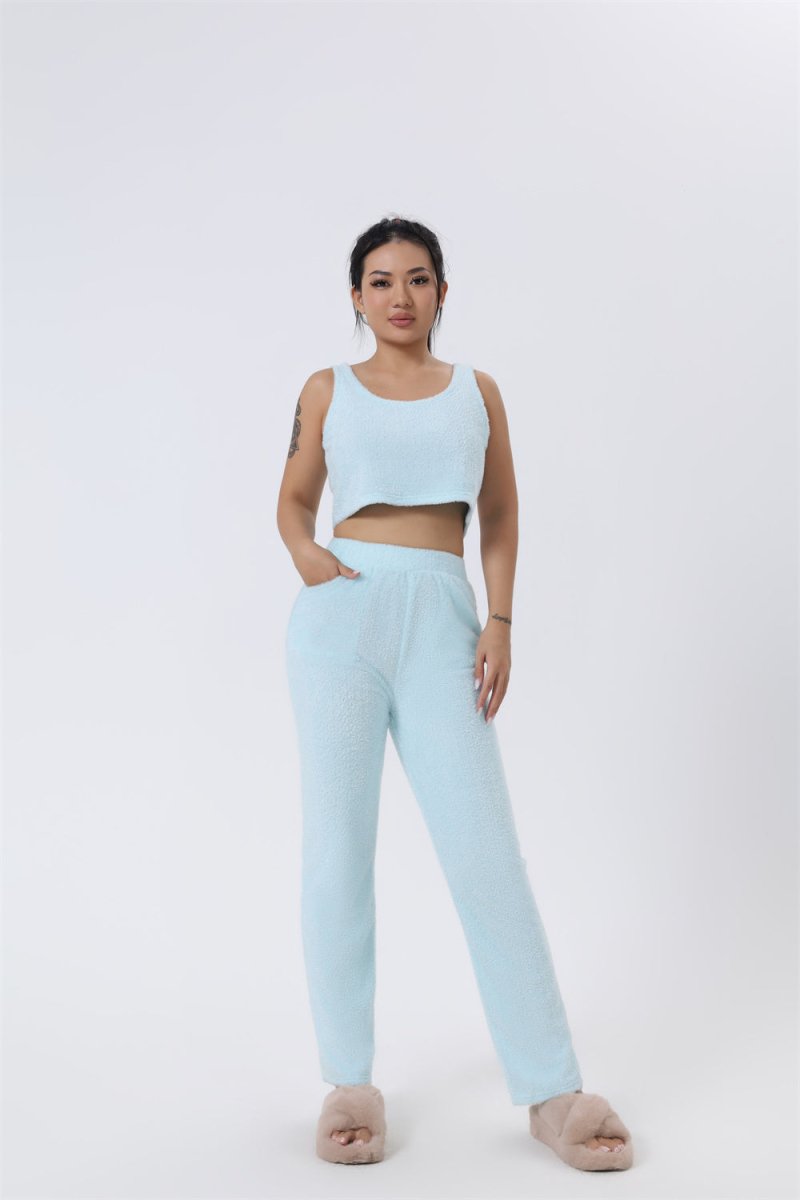 Exclusive 3 Piece Lounge Set — Camel — Size M — Top View
