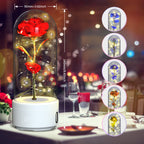 Exclusive 2-in-1 Rose LED Light & Bluetooth Speaker — Black Base Red Flower — Lifestyle View