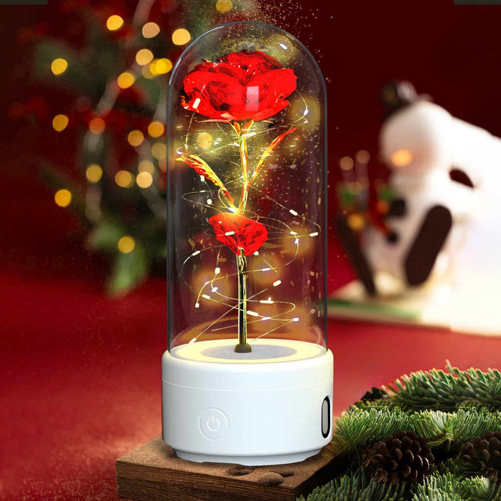 Exclusive 2-in-1 Rose LED Light & Bluetooth Speaker — Black Base Red Flower — Alternate View 8