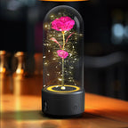 Exclusive 2-in-1 Rose LED Light & Bluetooth Speaker — Black Base Red Flower — Alternate View 15