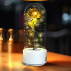 Exclusive 2-in-1 Rose LED Light & Bluetooth Speaker — Black Base Red Flower — Alternate View 19