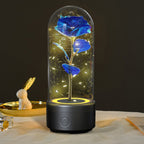 Exclusive 2-in-1 Rose LED Light & Bluetooth Speaker — Black Base Red Flower — Alternate View 12