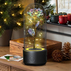 Exclusive 2-in-1 Rose LED Light & Bluetooth Speaker — Black Base Red Flower — Alternate View 9