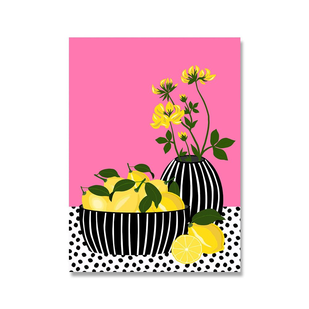 Exclusive Creative Colorful Print Decorative Canvas Painting — A — Size 20x25cm — Side View