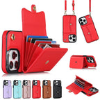Exclusive Crossbody Card Holder Phone Case Multi-function Card Holder — Black — Size 11 — Top View