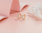 Exclusive Cube Sugar Earrings Niche Exquisite — White Gold Color — Size 925 Silver — Alternate View 9