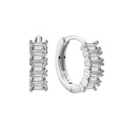 Exclusive Cube Sugar Earrings Niche Exquisite — White Gold Color — Size 925 Silver — Detail View