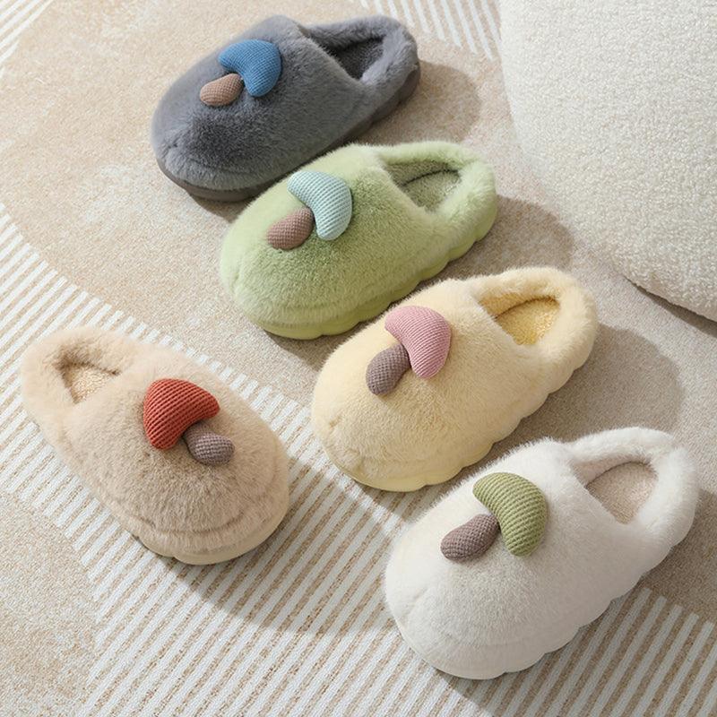 Exclusive Cute Mushroom Cotton Slippers For Women — Camel — Size 36or37 — Alternate View 21